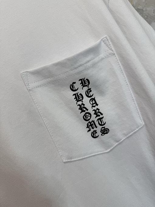 クロムハーツスーパーコピー 手作りのサンスクリット文字入り半袖Tシャツ