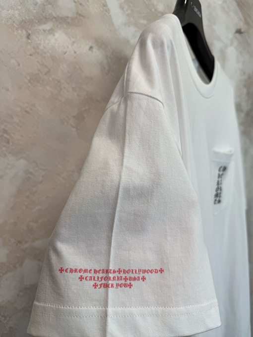 クロムハーツスーパーコピー 手作りのサンスクリット文字入り半袖Tシャツ