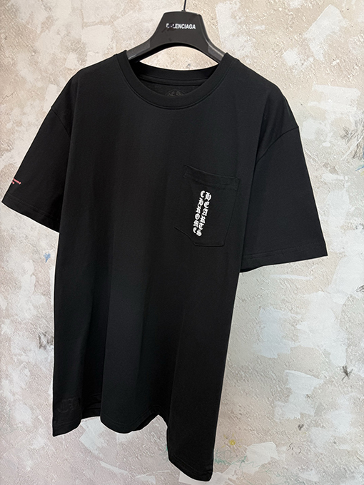 クロムハーツスーパーコピー 手作りのサンスクリット文字入り半袖Tシャツ