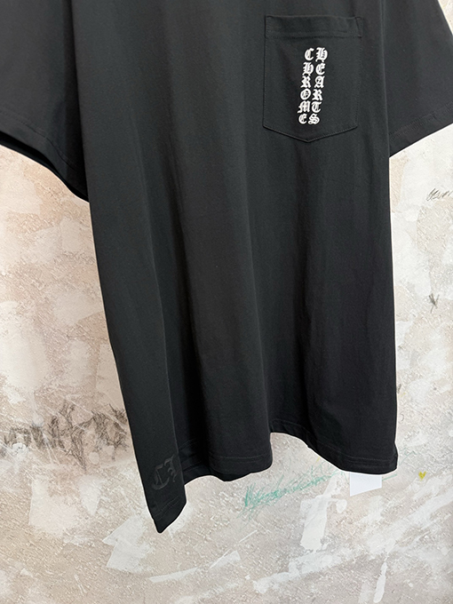 クロムハーツスーパーコピー 手作りのサンスクリット文字入り半袖Tシャツ