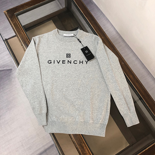 ジバンシィスーパーコピー Givenchy シリコンプリントの文字ロゴ入りカジュアルニットセーター