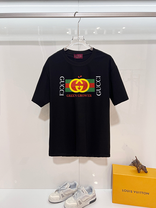 グッチ GUCCI プリント文字ロゴ入り半袖Tシャツ