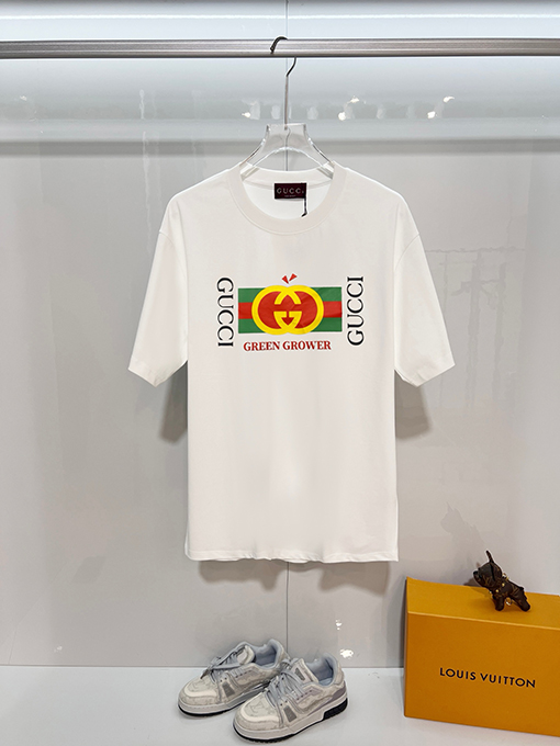 グッチ GUCCI プリント文字ロゴ入り半袖Tシャツ