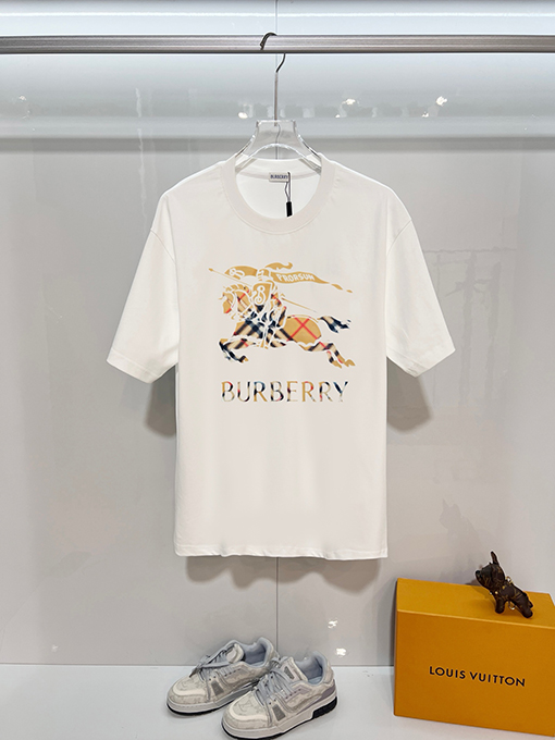 バーバリーコピー BURBERRY ウォーホース レタープリントロゴ 半袖Tシャツ