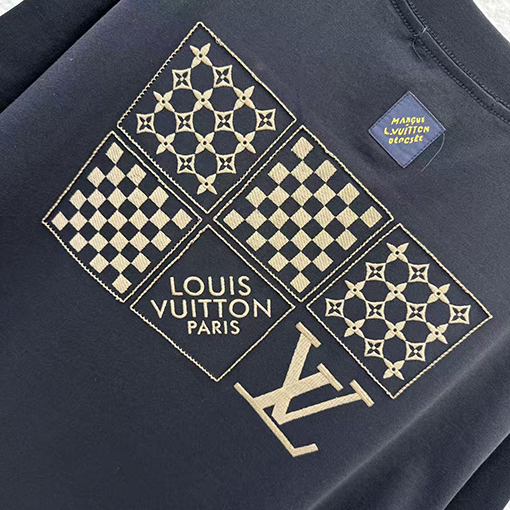 ルイヴィトンコピー LOUIS VUITTON 新モデル3Dの刺繍入り半袖Tシャツ