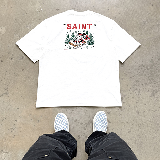 セントマイケルスーパーコピー ミッキーマウスハッピーホリデーニューイヤー限定半袖Tシャツ