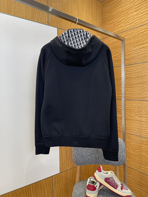 ディオールコピー 刺繍ロゴ入りジップアップパーカーとパンツのセット