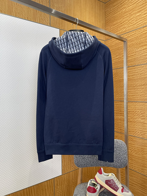 ディオールコピー 刺繍ロゴ入りジップアップパーカーとパンツのセット