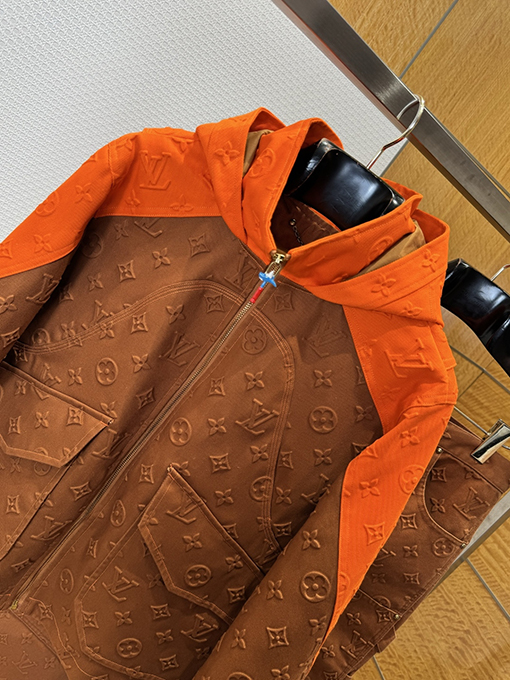ルイヴィトン パッチワークエンボスジャケット＆ストレートレッグパンツセット