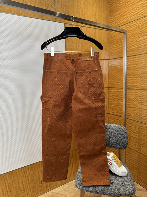 ルイヴィトン パッチワークエンボスジャケット＆ストレートレッグパンツセット
