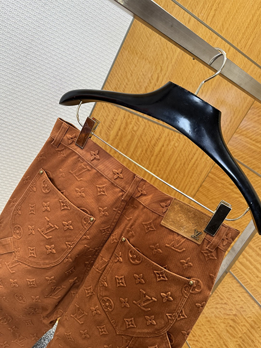 ルイヴィトン パッチワークエンボスジャケット＆ストレートレッグパンツセット