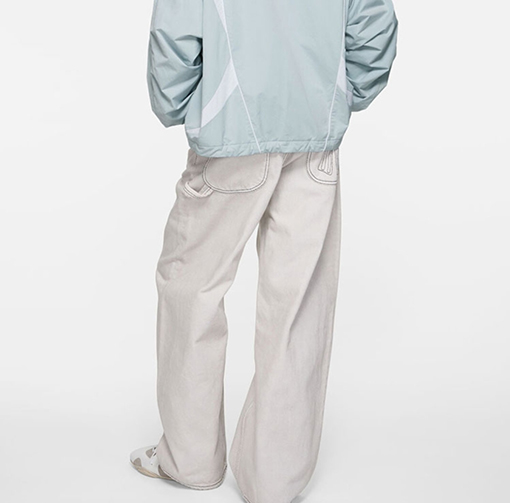 アクネストゥディオズ Acne Studios ファッションなライトウォッシュのワイドレッグカジュアルジーンズ