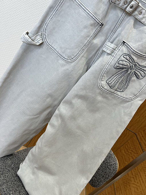 アクネストゥディオズ Acne Studios ファッションなライトウォッシュのワイドレッグカジュアルジーンズ