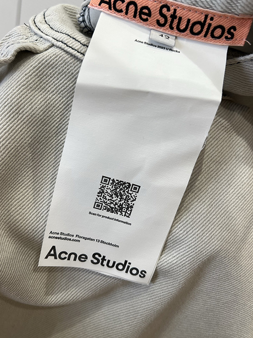 アクネストゥディオズ Acne Studios ファッションなライトウォッシュのワイドレッグカジュアルジーンズ