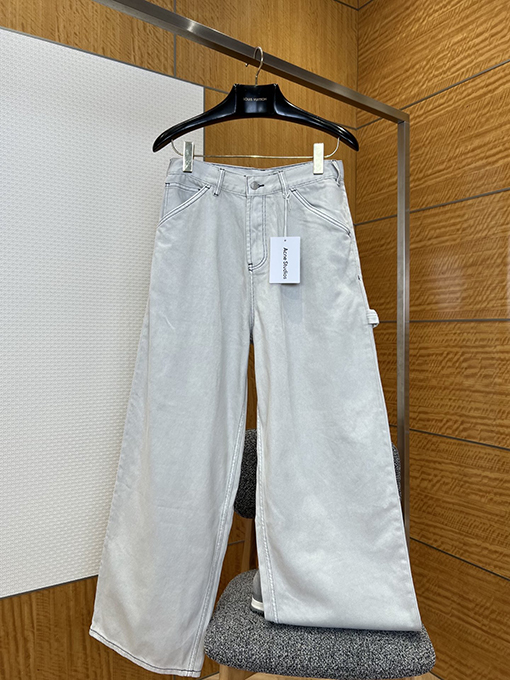 アクネストゥディオズ Acne Studios ファッションなライトウォッシュのワイドレッグカジュアルジーンズ