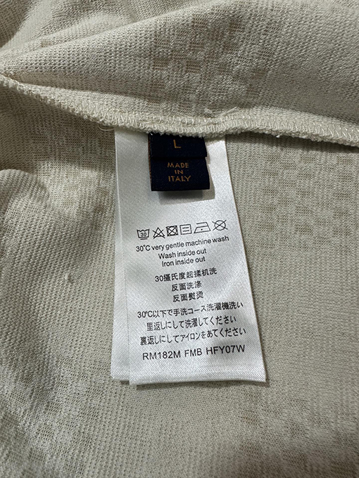 ルイヴィトンコピー クラシックなチェック柄コットンテリージャカード刺繍入り半袖Tシャツ