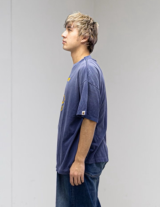 セントマイケルスーパーコピー BAPE AWAY LOVE「エイプヘッド」ウォッシュ半袖Tシャツ