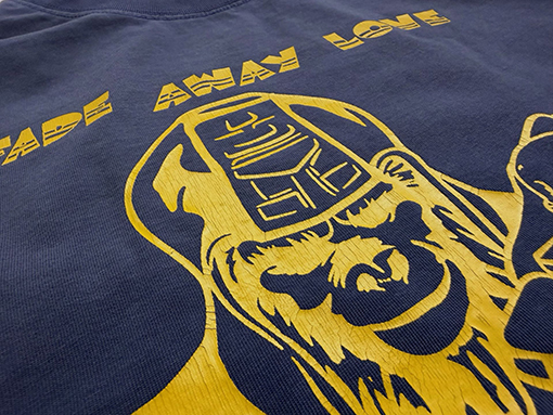 セントマイケルスーパーコピー BAPE AWAY LOVE「エイプヘッド」ウォッシュ半袖Tシャツ