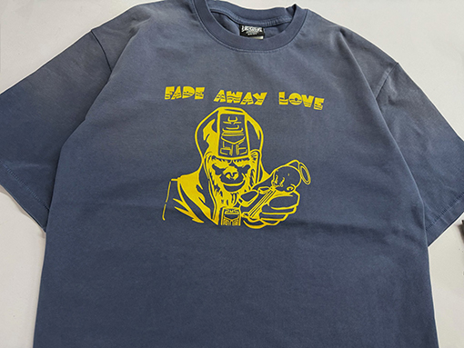 セントマイケルスーパーコピー BAPE AWAY LOVE「エイプヘッド」ウォッシュ半袖Tシャツ