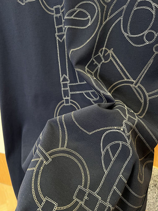 エルメス 乗馬ラインプリント半袖Tシャツ
