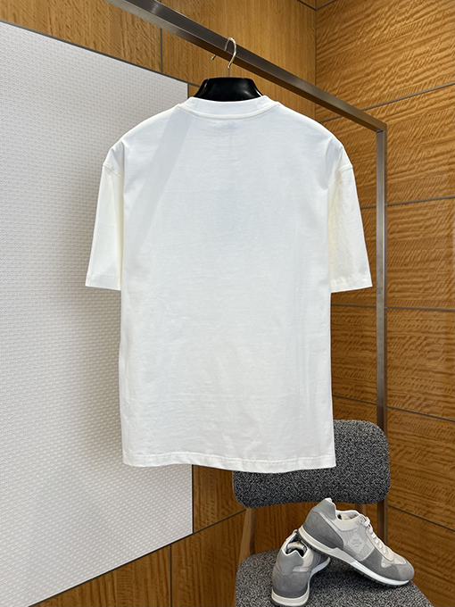 バーバリーコピー 乗馬騎士ロゴ入りチェック柄プリント半袖Tシャツ