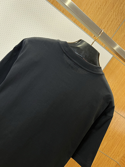 バーバリーコピー 乗馬騎士ロゴ入りチェック柄プリント半袖Tシャツ