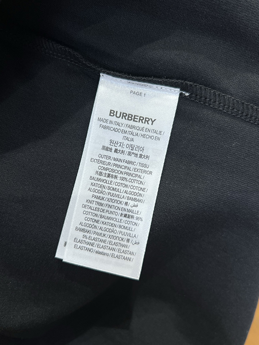 バーバリーコピー 乗馬騎士ロゴ入りチェック柄プリント半袖Tシャツ