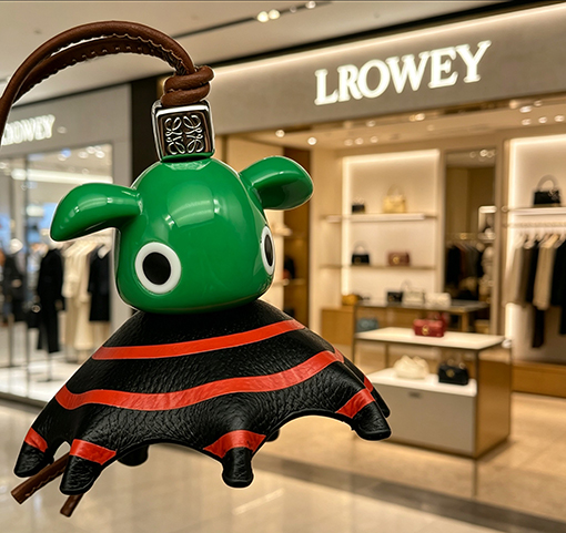 ロエベスーパーコピー 限定カラーブロックデザインのダンボペンダント