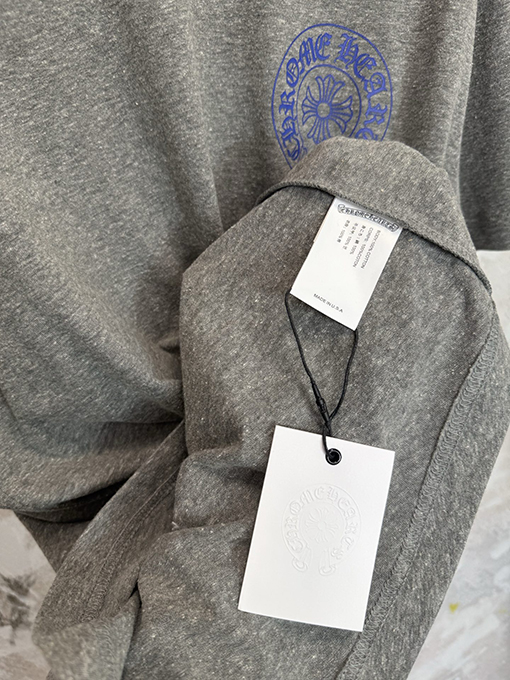 クロムハーツ ヘザーグレーのクロスグレー半袖Tシャツ