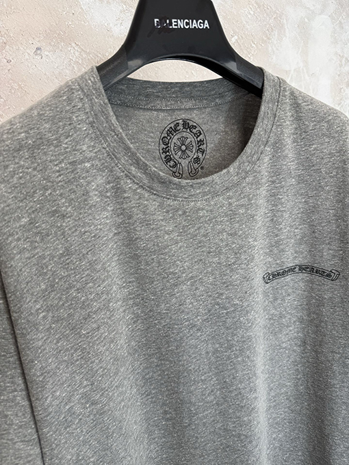 クロムハーツスーパーコピー ヘザーグレーのクロスグレー半袖Tシャツ