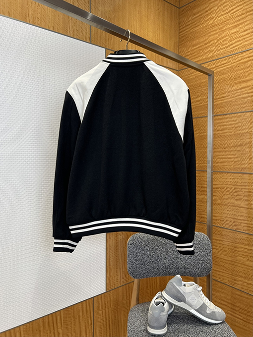 セリーヌ パッチワークのベースボールカラージャケット
