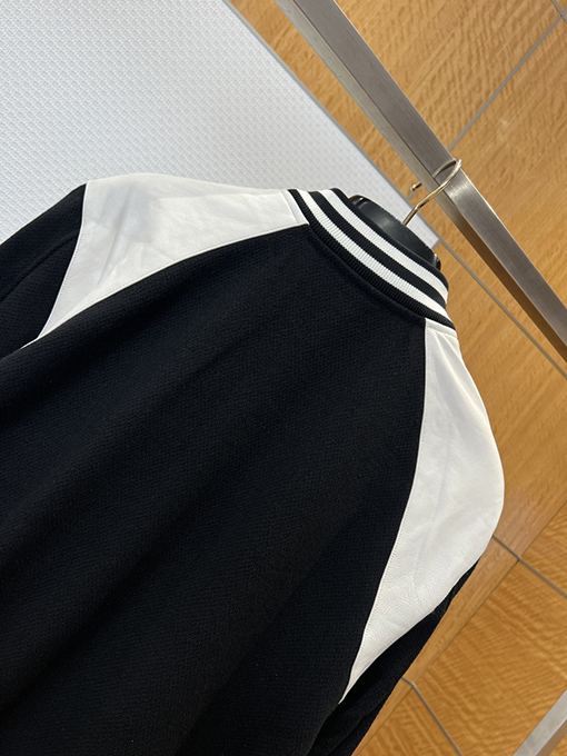 セリーヌ パッチワークのベースボールカラージャケット
