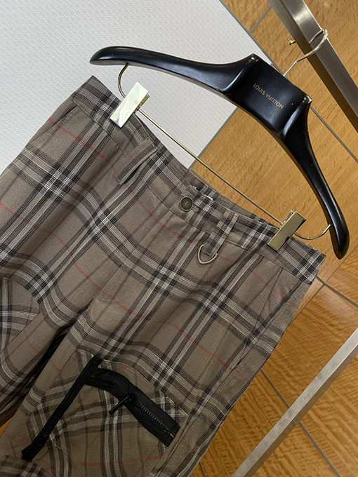 バーバリーコピー チェック柄のワークウェアカジュアルパンツ