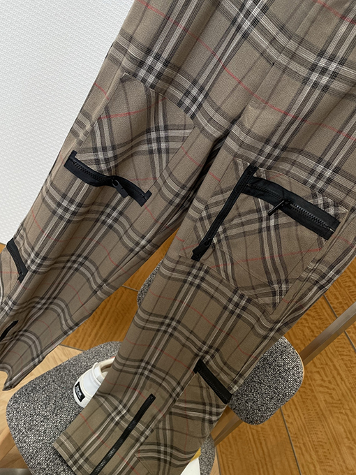 バーバリーコピー チェック柄のワークウェアカジュアルパンツ