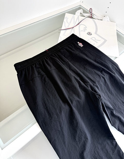 モンクレール 春夏け薄ゴムウエストドローストリングスポーツカジュアルパンツ