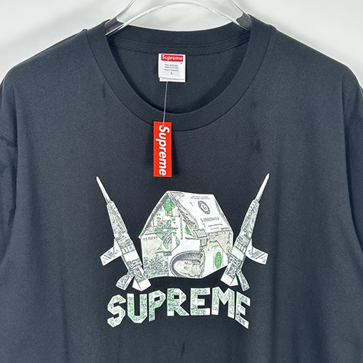 シュプリームスーパーコピー SUPREME 折り紙風米ドルパロディ クルーネック半袖Tシャツ