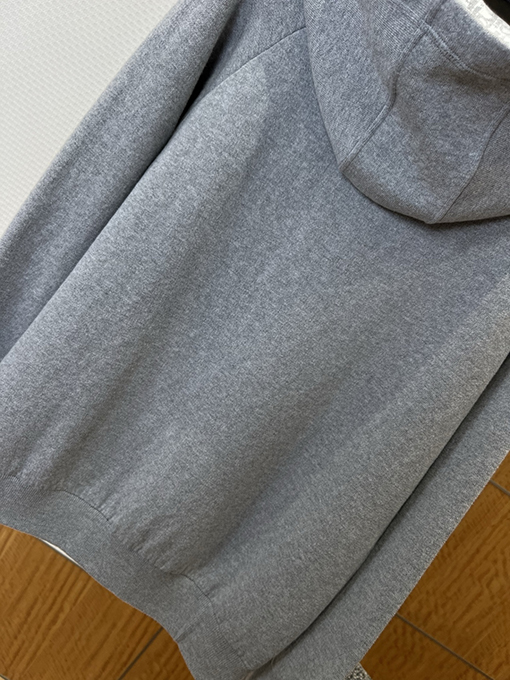 ディオール 文字刺繍入りフード付きジップアップスウェットシャツ