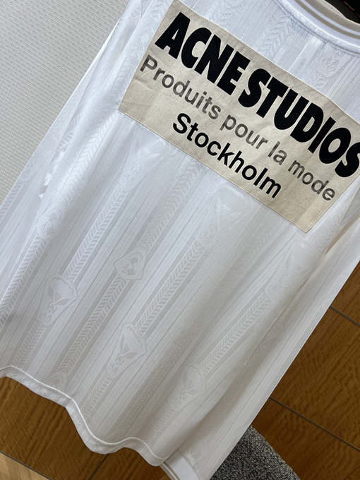 アクネストゥディオズコピー Acne Studios ダークカラーのジャカード織りレタープリント長袖シャツ
