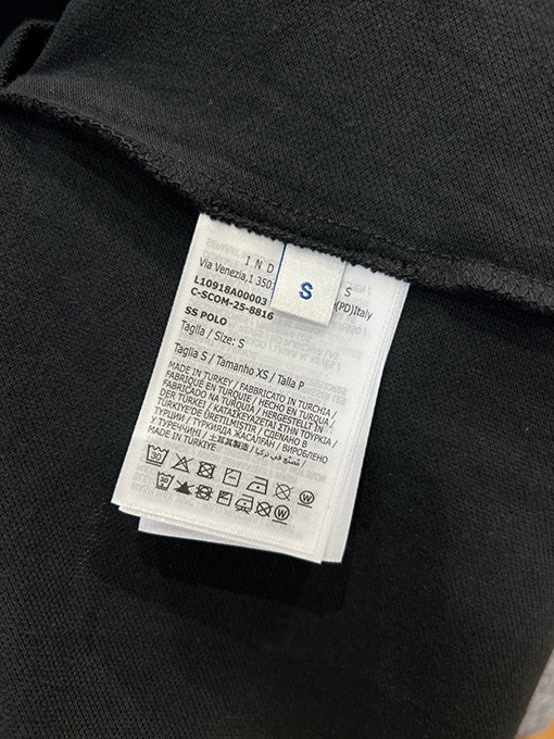 モンクレール カラーブロックカラーロゴ入り半袖ポロシャツ