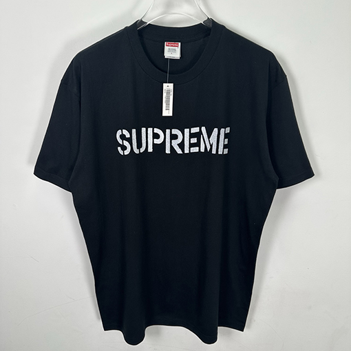 シュプリーム SUPREME ダメージのレタープリント入り半袖Tシャツ