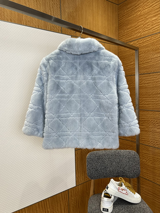 ディオールスーパーコピー 高級ダイヤモンド柄ミンクコート