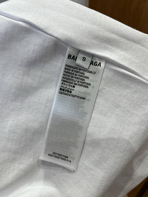 バレンシアガ Balenciaga 刺繍ロゴ入りリバーシブル半袖Tシャツ
