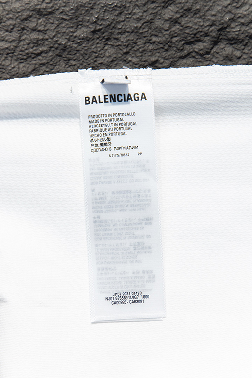 バレンシアガスーパーコピー BALENCIAGA ダメージとダメージをしたプリントの半袖Tシャ