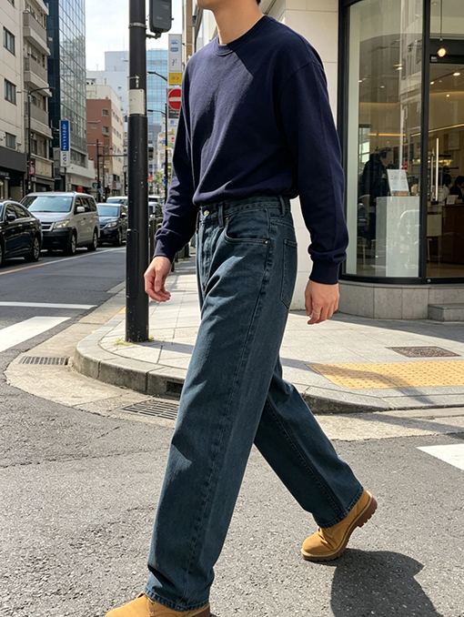 プラダ ダメージをしたストレートレッグジーンズ