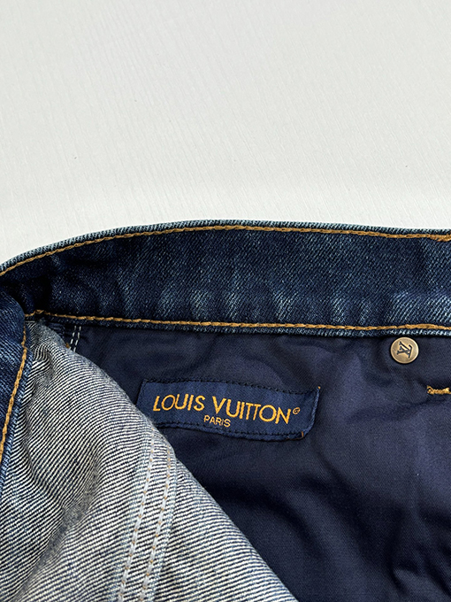 ルイヴィトンコピー Monogram 裾を折り返したモノグラムプリントジーンズ