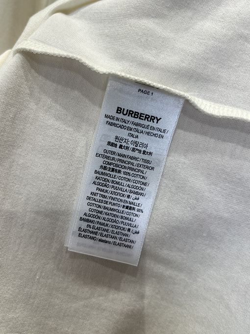バーバリースーパーコピー BURBERRY カジュアルでクラシックなレタープリントの半袖Tシャツ