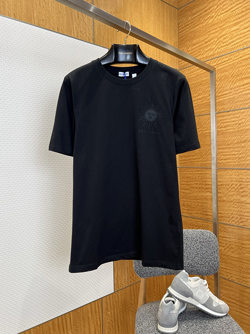 バーバリーコピー BURBERRY 太陽の文字刺繍入りクルーネック半袖Tシャツ
