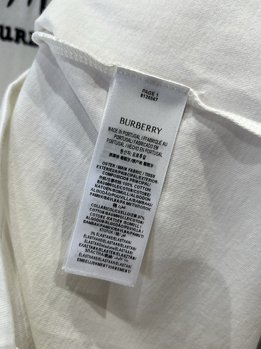 バーバリーコピー BURBERRY 太陽の文字刺繍入りクルーネック半袖Tシャツ