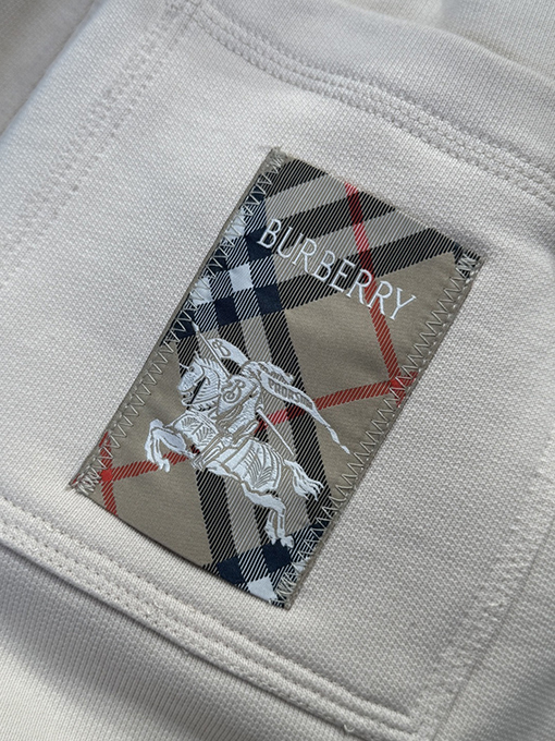 バーバリースーパーコピー BURBERRY チェック柄ラベルアップリケ付きコットンショーツ