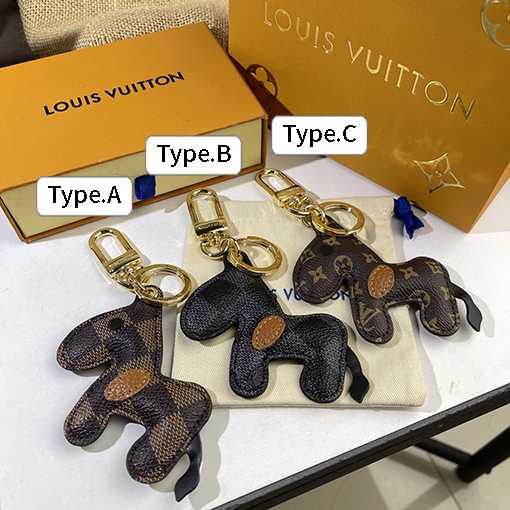 ルイヴィトン 馬の形をした革製キーホルダー